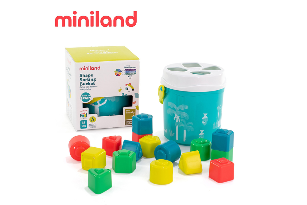 minilandECO形狀配對16入提桶(綠)