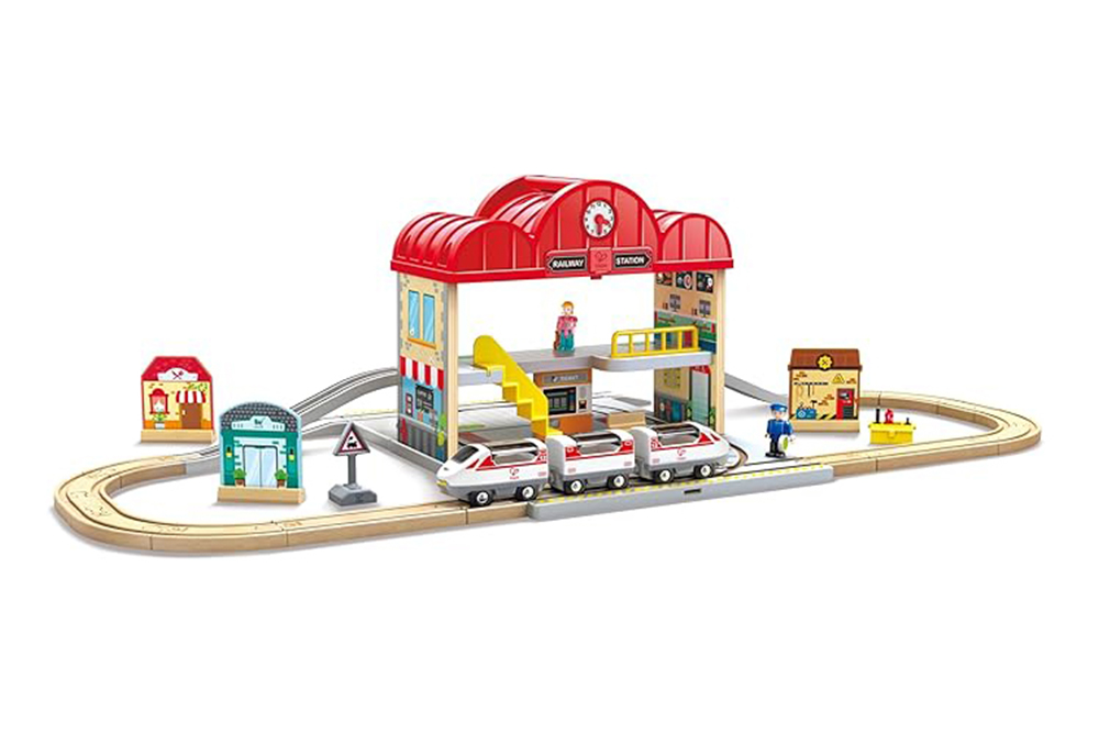 Hape 火車軌道大車站便攜組合