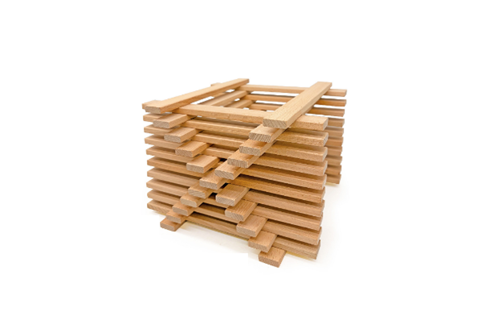 櫸木加長空間積木/單片尺寸：0.8x2.4x24cm(6盒/箱)